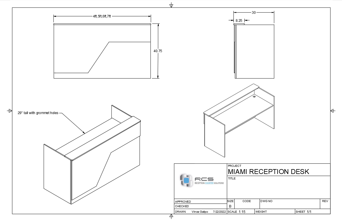 Transform your office entrance into a statement of sophistication with our contemporary reception desks. Sleek design meets functionality, welcoming guests with style. Elevate your workspace today