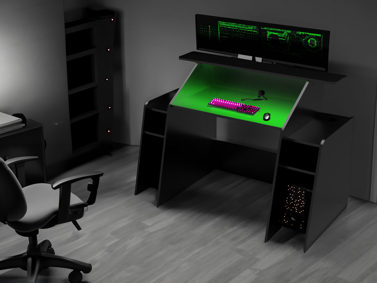 Transform your gaming setup into a powerhouse with the ultimate gaming desk - Nebula Gaming Desk. Engineered for performance and designed with gamers in mind, this desk is your ticket to domination on the virtual battlefield.