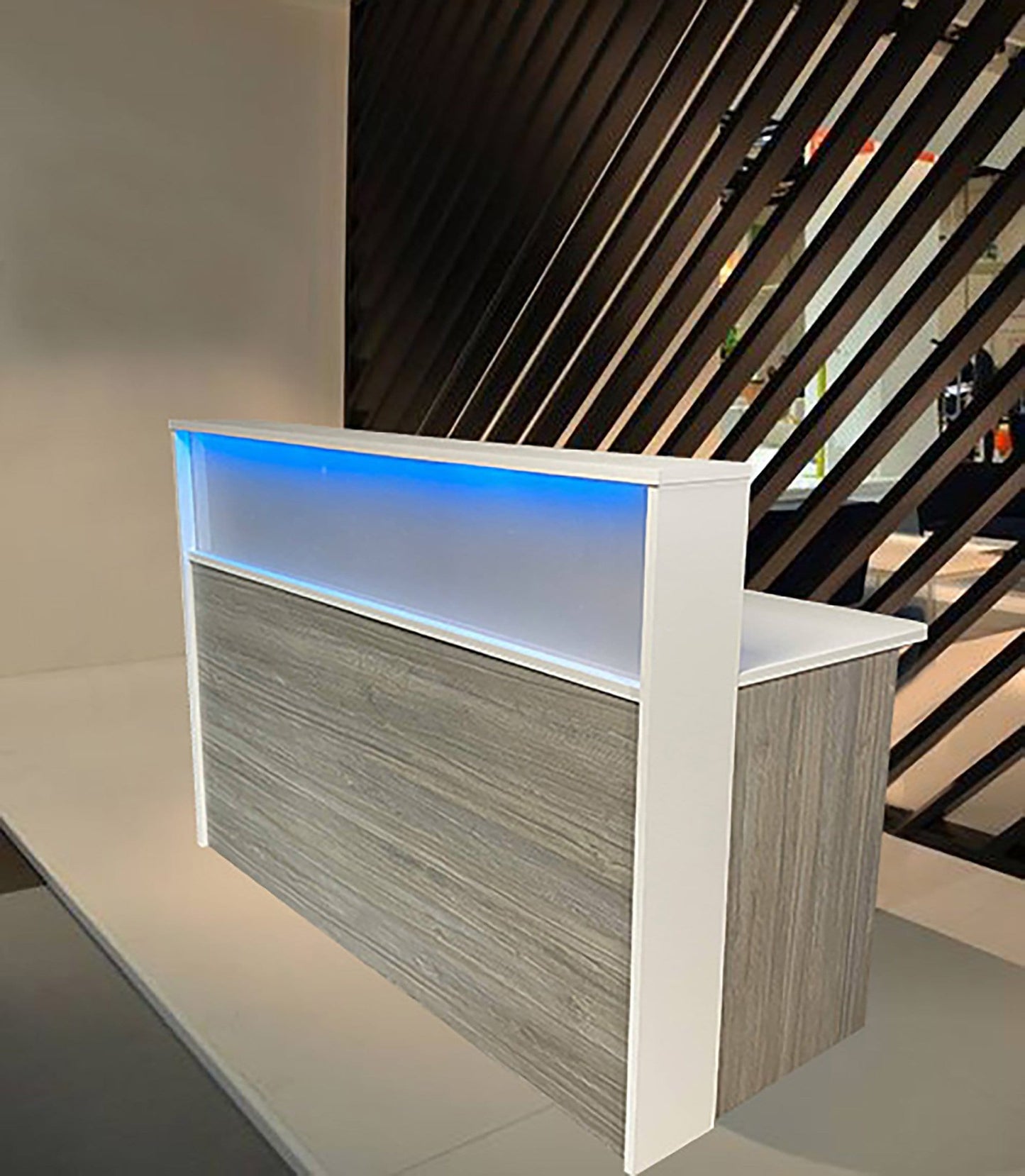 Malibu Frosted reception Desk Los Angeles