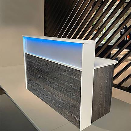 Malibu Frosted reception Desk Los Angeles