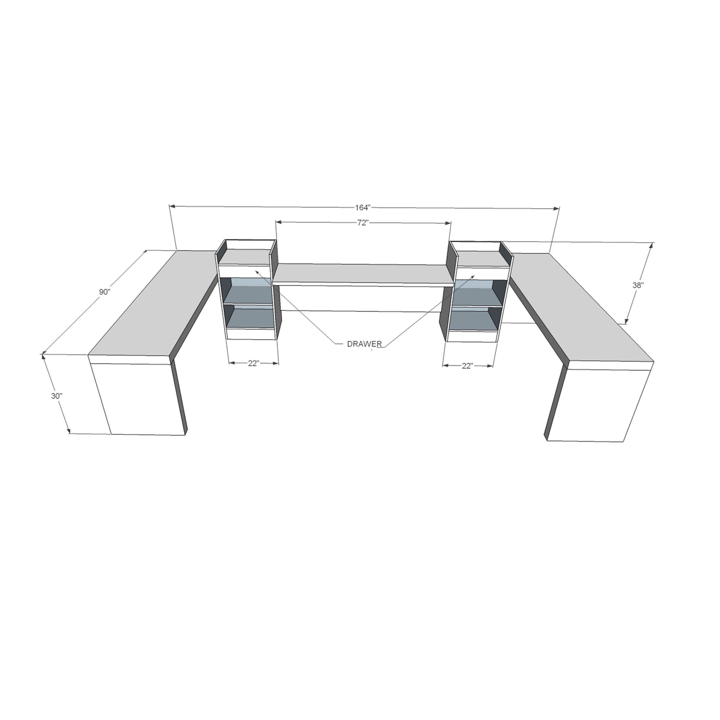 Alpha Deluxe Reception Desk Workstation