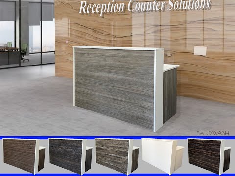 Modern Reception Desk, sales counter, office desk, or front desk. This modern desk is perfect for any office or retail store.