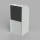 Modern hostess stand in restaurant entrance . Manufactured in Newbury Park California