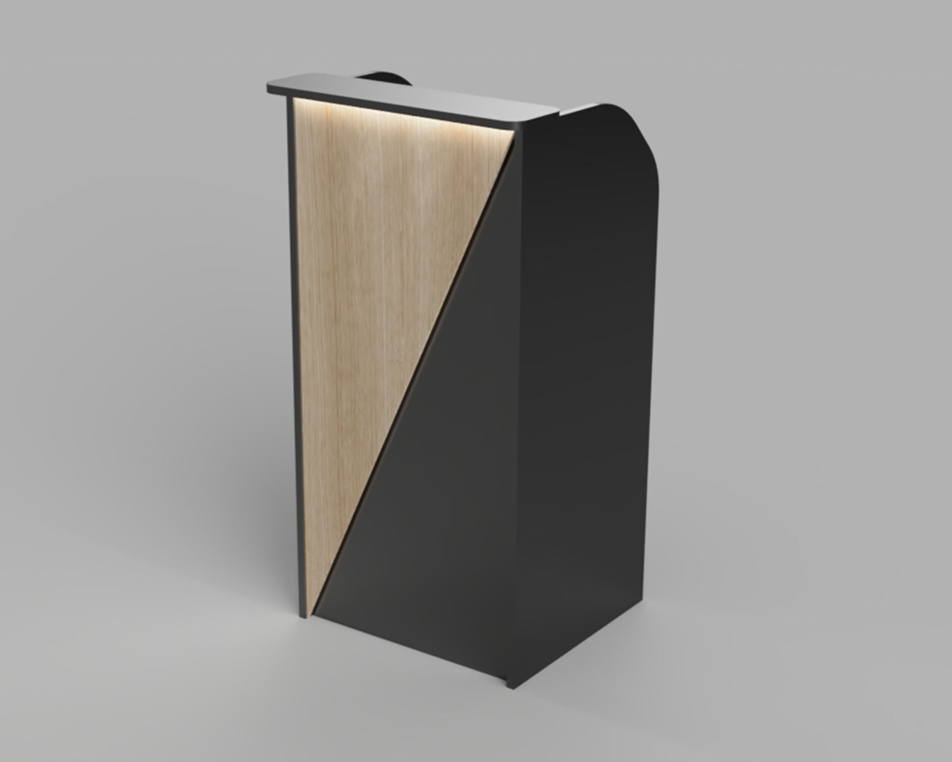 Hostess Stand with multiple color options that can be used as a check in stand, podium, front desk or reception desk