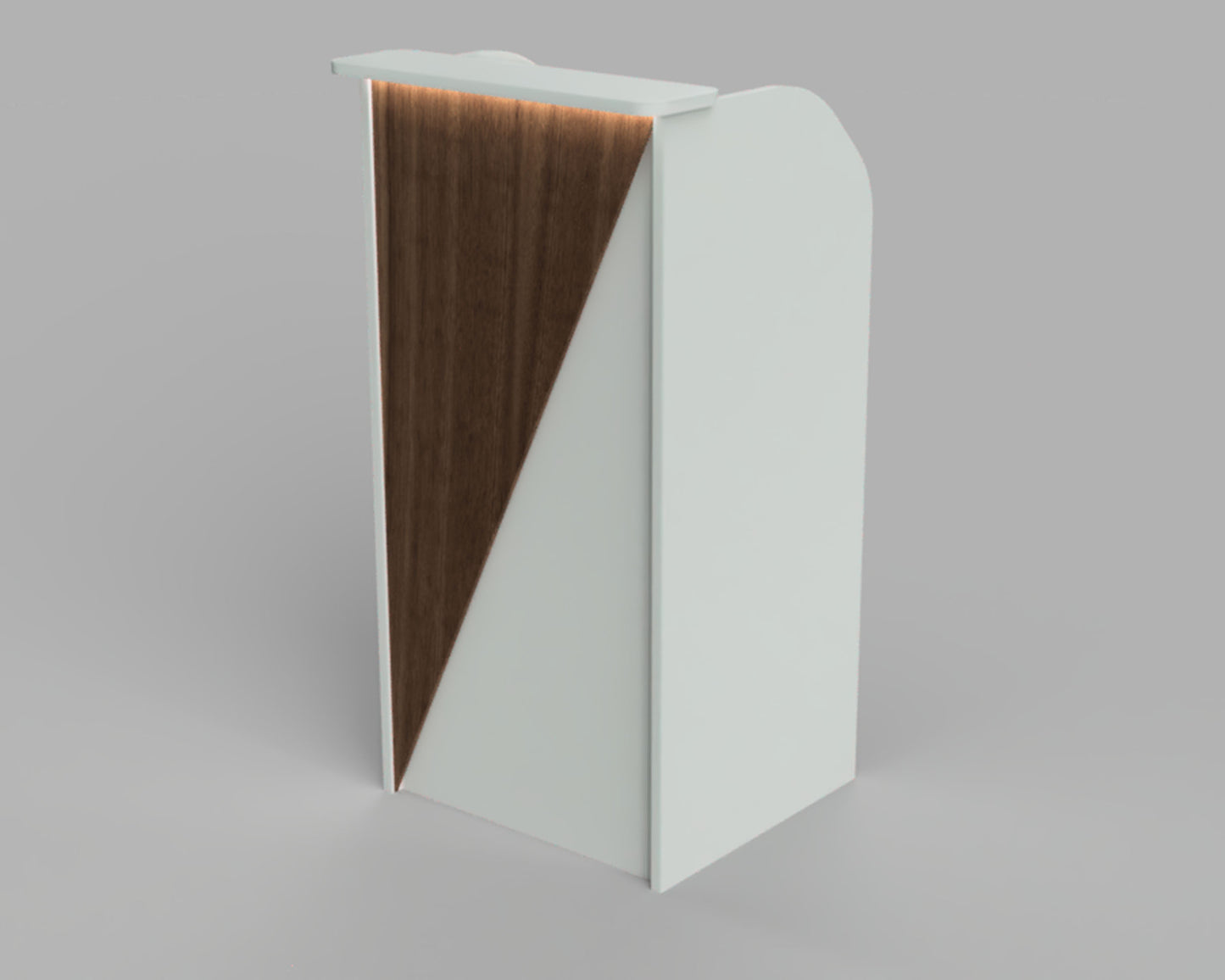 Hostess Stand with multiple color options that can be used as a check in stand, podium, front desk or reception desk
