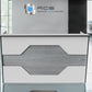 Modern White  Los Angeles reception desk that can be used as a sales counter, check in desk, and other office furniture uses