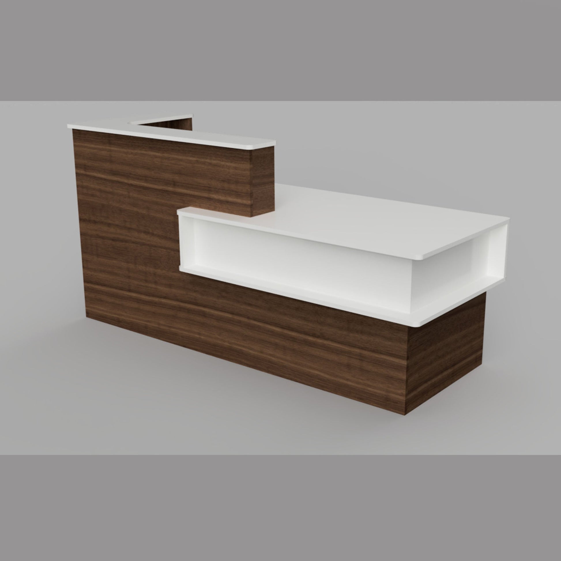 Modern Reception Desk, sales counter, office desk, or front desk. This modern desk is perfect for any office or retail store.