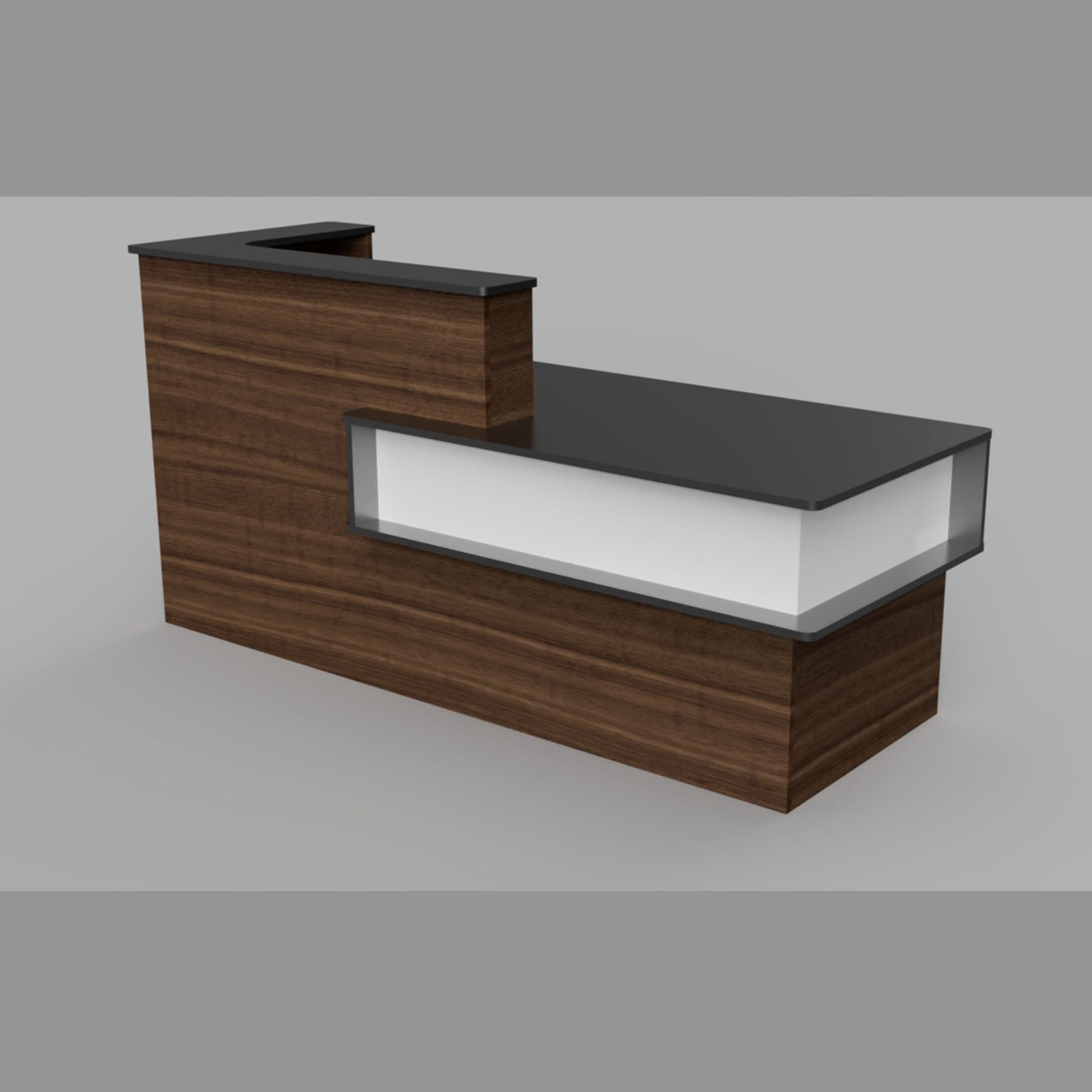 Modern Reception Desk, sales counter, office desk, or front desk. This modern desk is perfect for any office or retail store.
