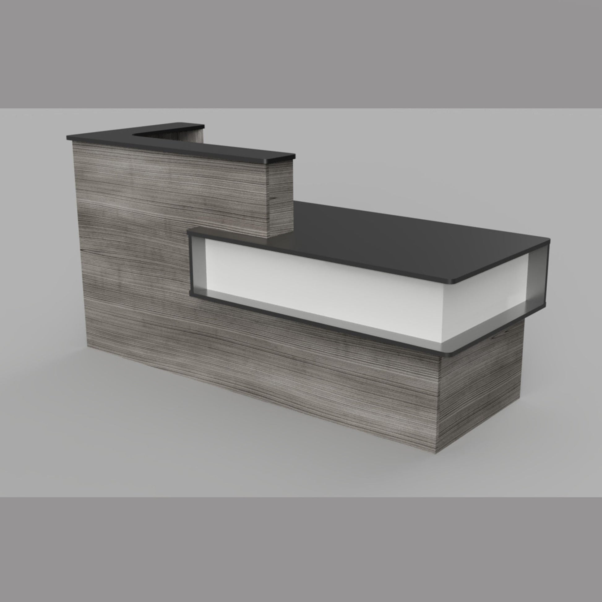 Modern Reception Desk, sales counter, office desk, or front desk. This modern desk is perfect for any office or retail store.