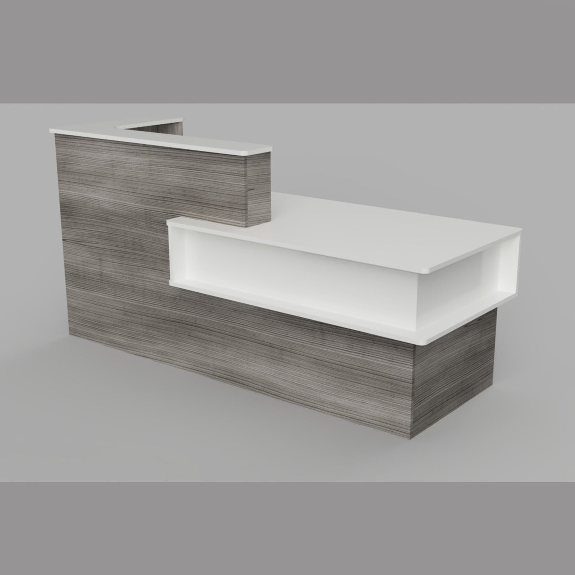 Modern Reception Desk, sales counter, office desk, or front desk. This modern desk is perfect for any office or retail store.