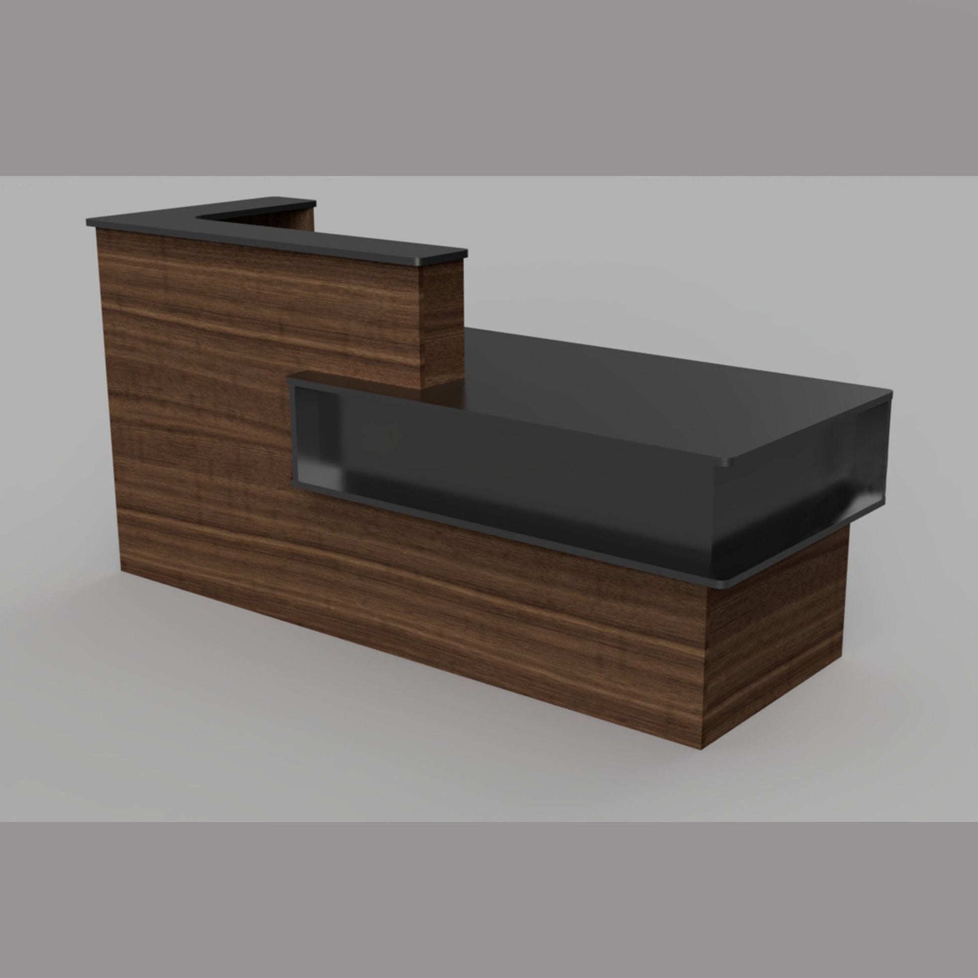 Modern Reception Desk, sales counter, office desk, or front desk. This modern desk is perfect for any office or retail store.