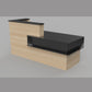 Modern Reception Desk, sales counter, office desk, or front desk. This modern desk is perfect for any office or retail store.