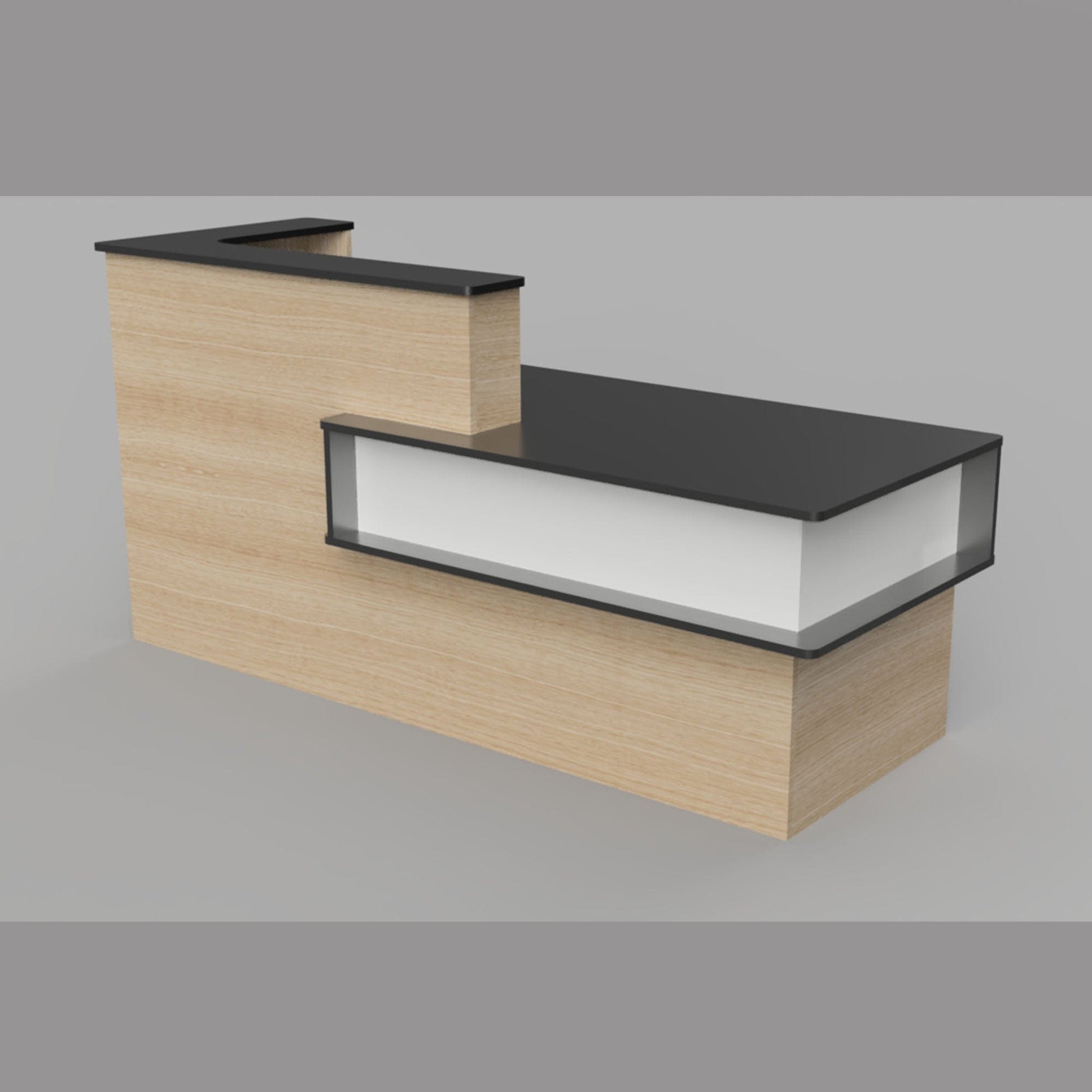 Modern Reception Desk, sales counter, office desk, or front desk. This modern desk is perfect for any office or retail store.