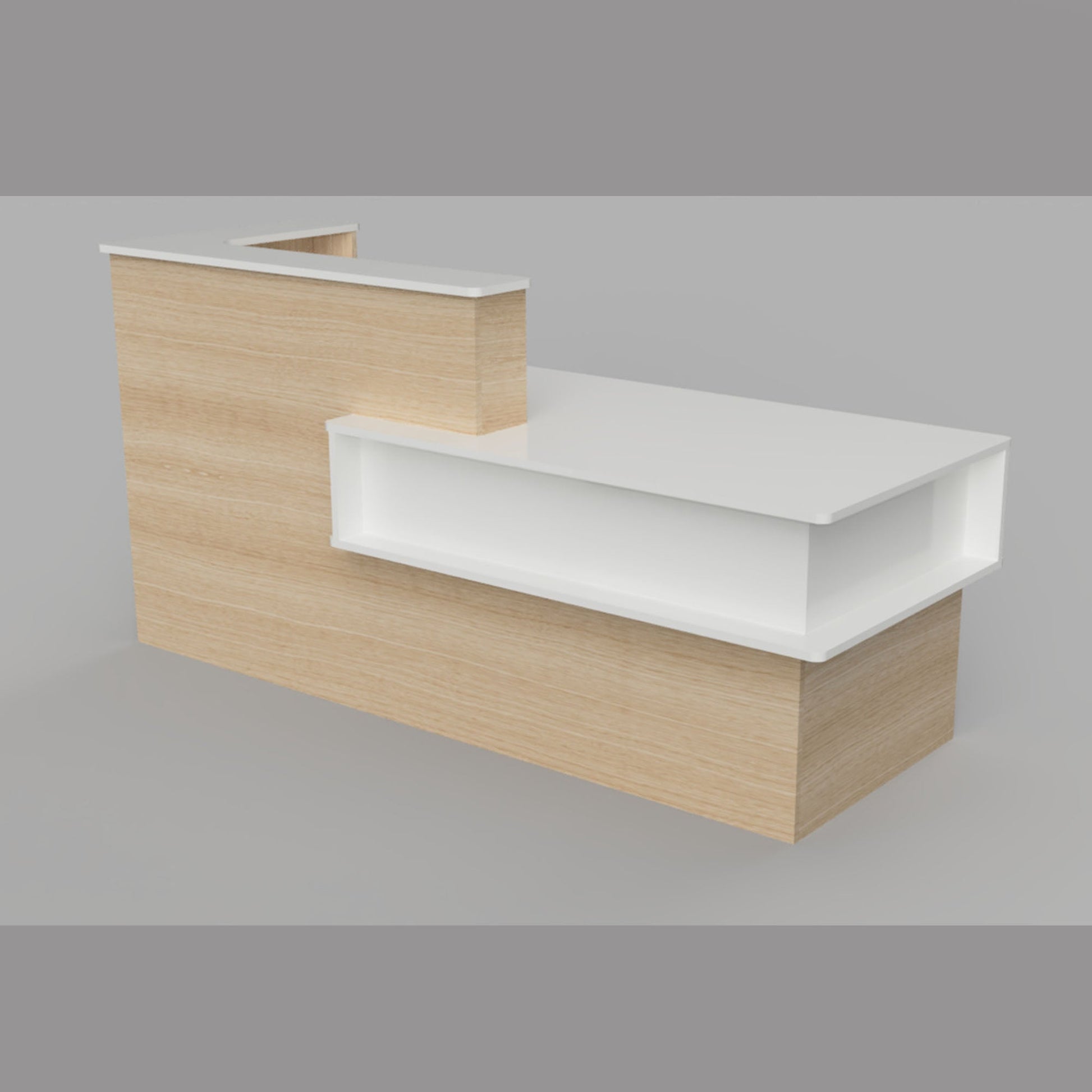 Modern Reception Desk, sales counter, office desk, or front desk. This modern desk is perfect for any office or retail store.