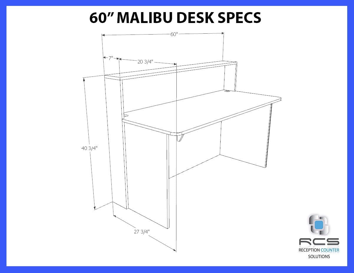 Frosted Malibu Reception Desk