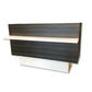 This sleek yet bold reception counter or reception desk has a modern look with a warm feel.