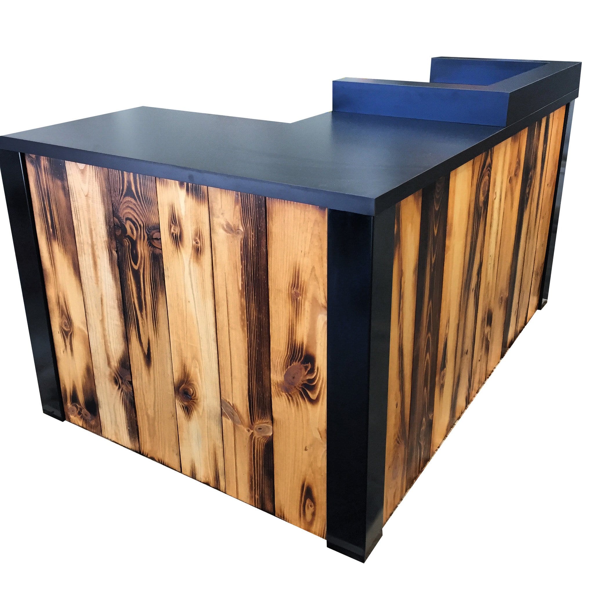 Custom Rustic Industrial Reclaimed Wood Reception Desks – Reception ...