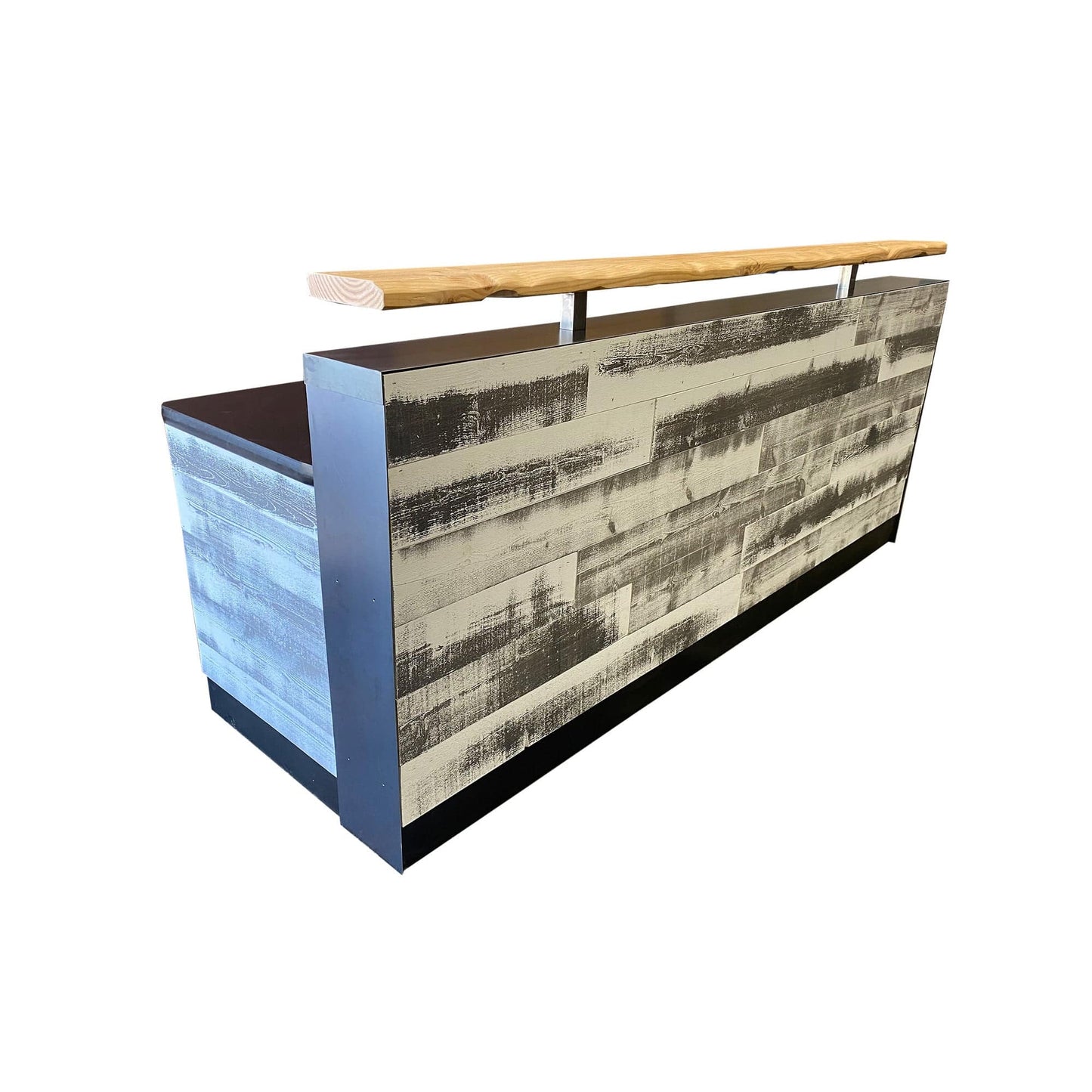 White Washed Memphis Reception Desk - Reclaimed wood reception Desk- Rustic Reception Desk